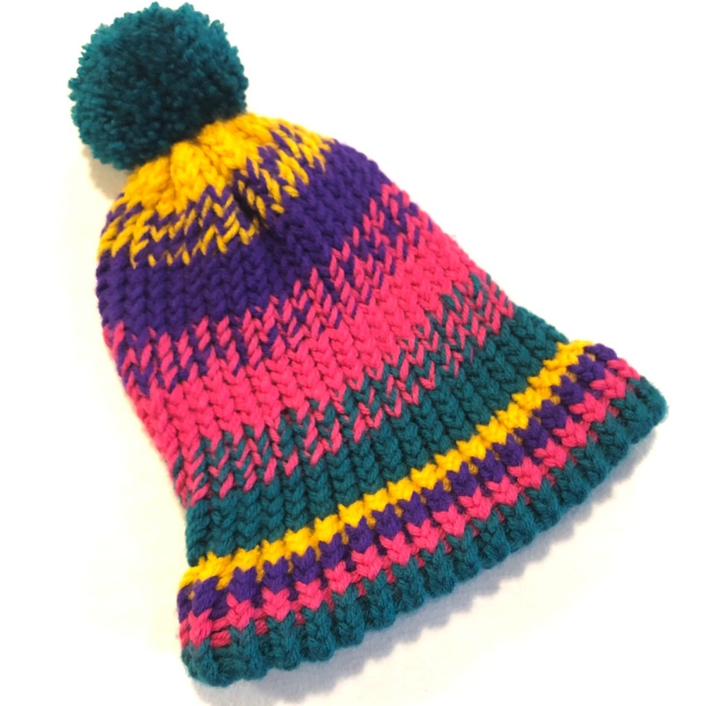 Handmade retro vibes beanie